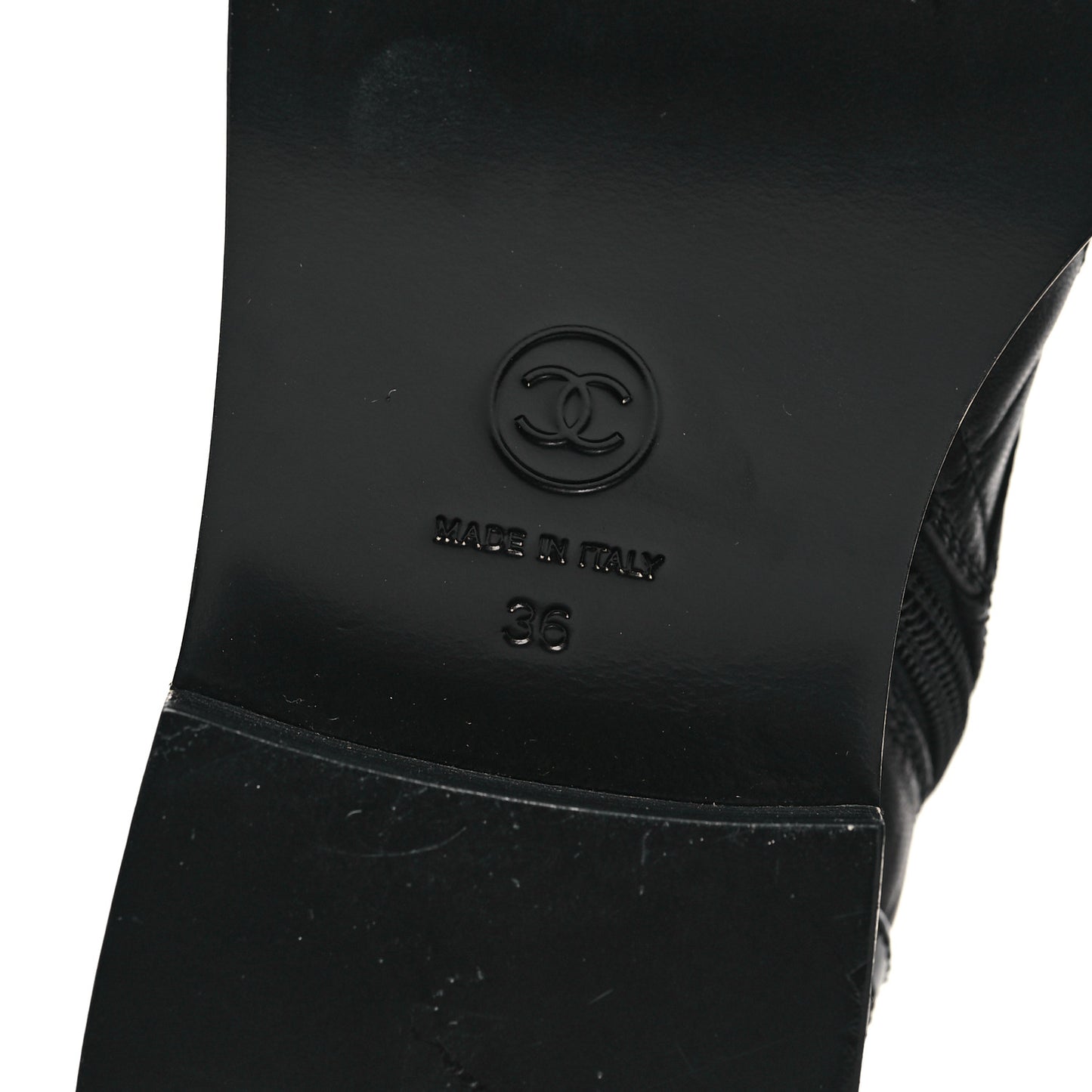 Lambskin Patent Calfskin Quilted Logo Lace Up Combat Boots 36 Black