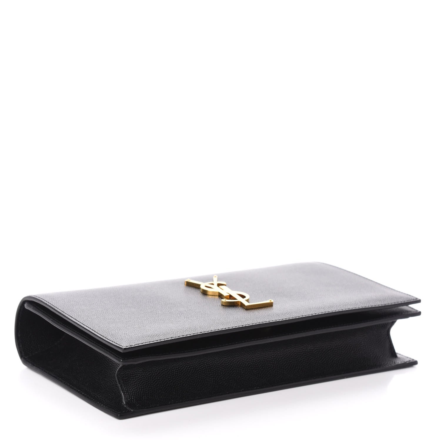 Saint Laurent Grain De Poudre Classic Monogram Kate Clutch Black 4 of 8