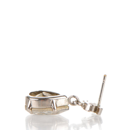 Chanel Crystal CC Drop Earrings Silver 4 of 6
