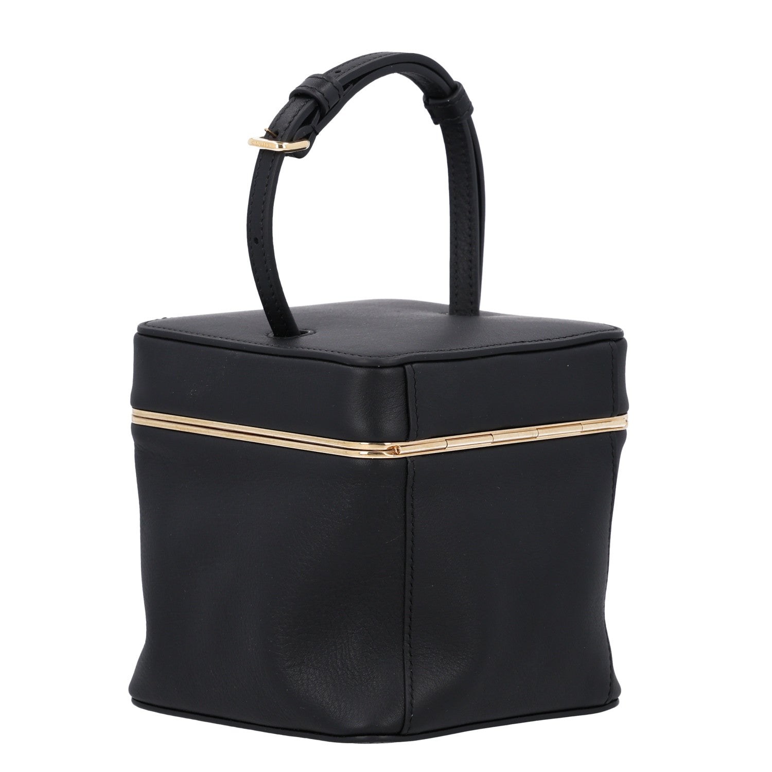 Celine Supple Calfskin Cube Frame Bag Black 3 of 10