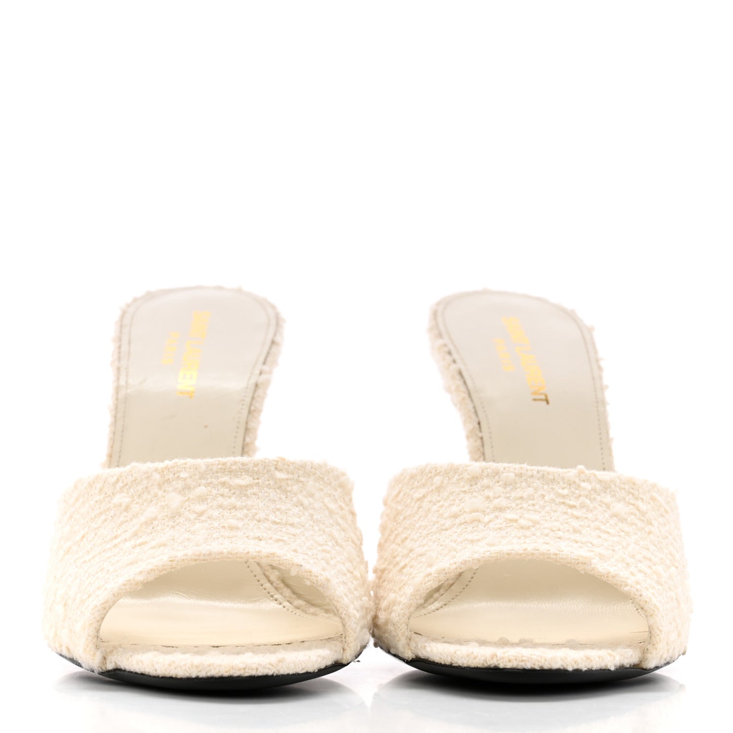Boucle Tweed La 16 Mule Sandals 39 White