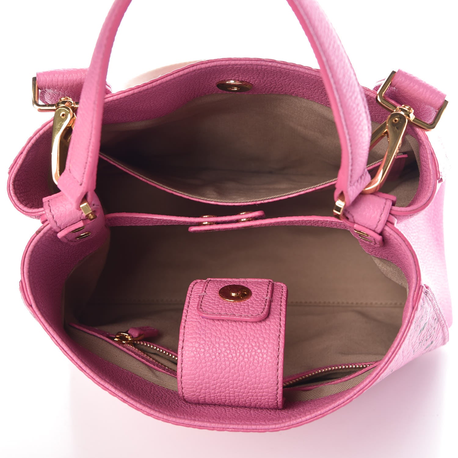MCM Visetos Corina Shoulder Bag Pink 8 of 9