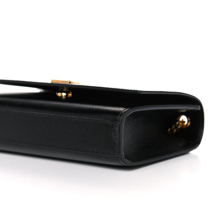 Saint Laurent Grain De Poudre Small Monogram Kate Satchel Black 9 of 10