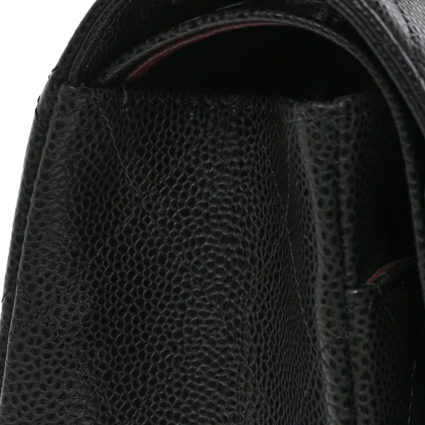 Caviar Quilted Maxi Double Flap Black