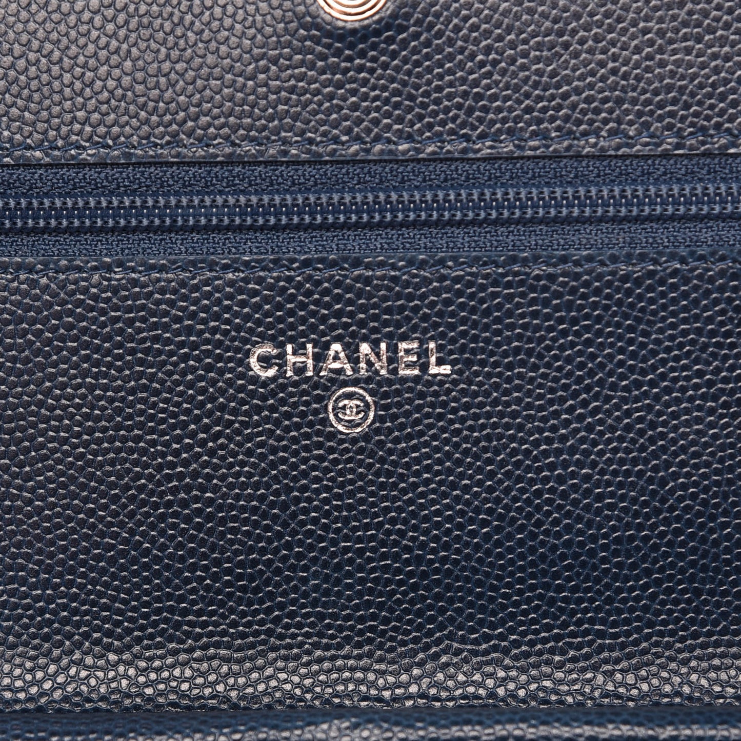 Caviar Quilted Wallet On Chain WOC Blue