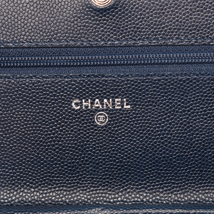 Chanel Caviar Quilted Wallet On Chain WOC Blue 6 of 11