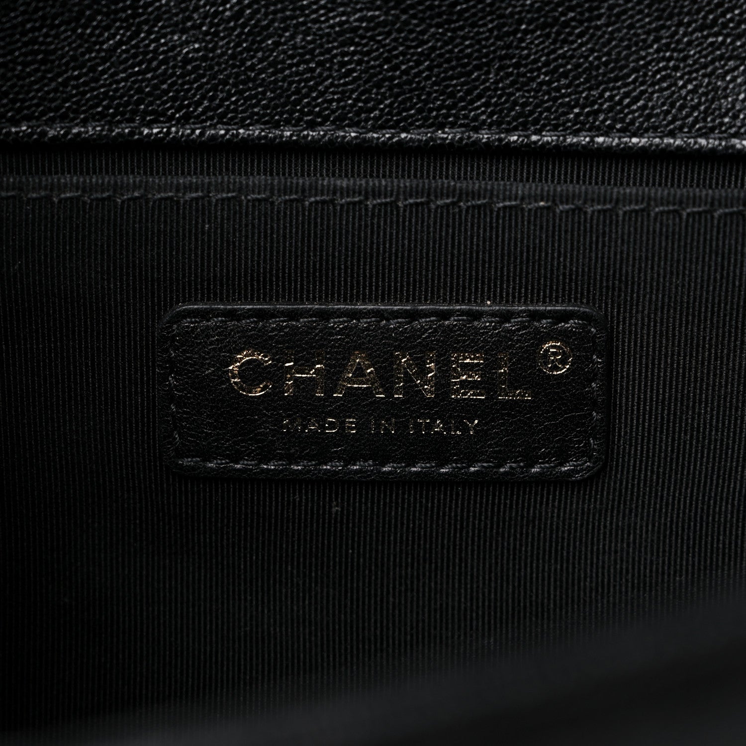 Chanel Caviar Chevron Quilted Medium Boy Flap Black 6 of 11