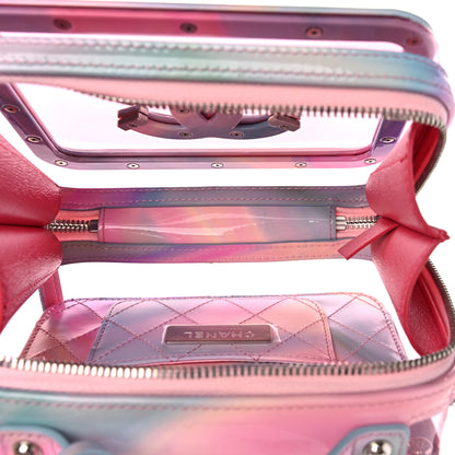Chanel PVC Patent Calfskin Patent Lambskin Small CC Vanity Case Pink 5 of 10