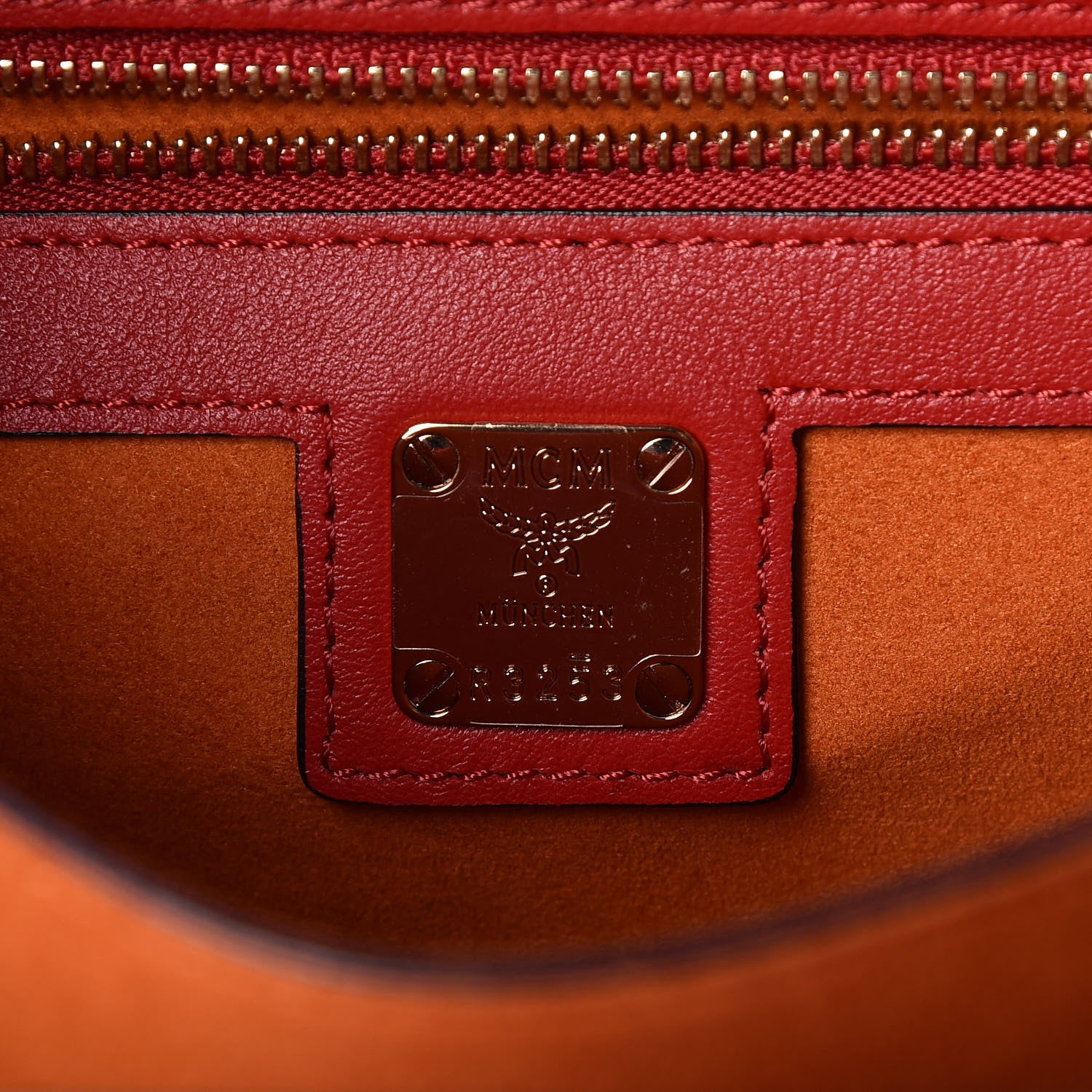 MCM Calfskin Patricia Crossbody Bag Red 8 of 9