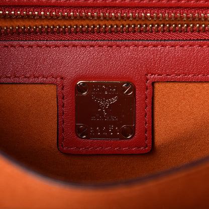 MCM Calfskin Patricia Crossbody Bag Red 8 of 9