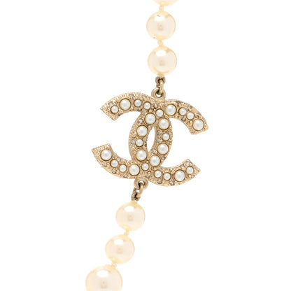 Chanel Pearl CC 100th Anniversary Necklace Light Gold 4 of 6