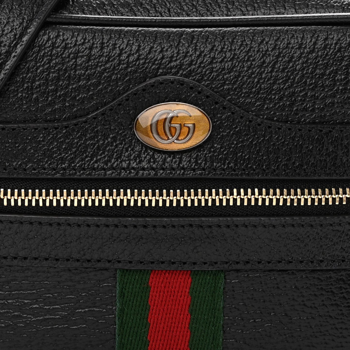 Calfskin Web Mini Ophidia Shoulder Bag Black