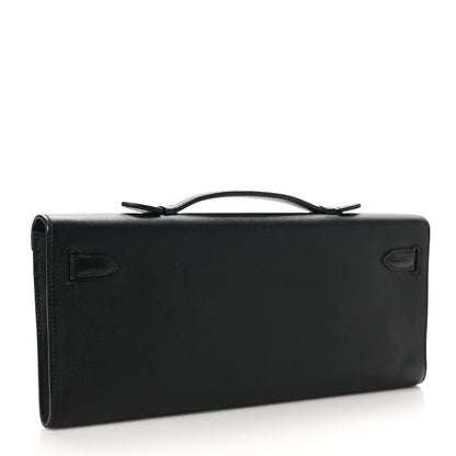 Hermes Swift Kelly Cut Clutch Pochette Black 3 of 11