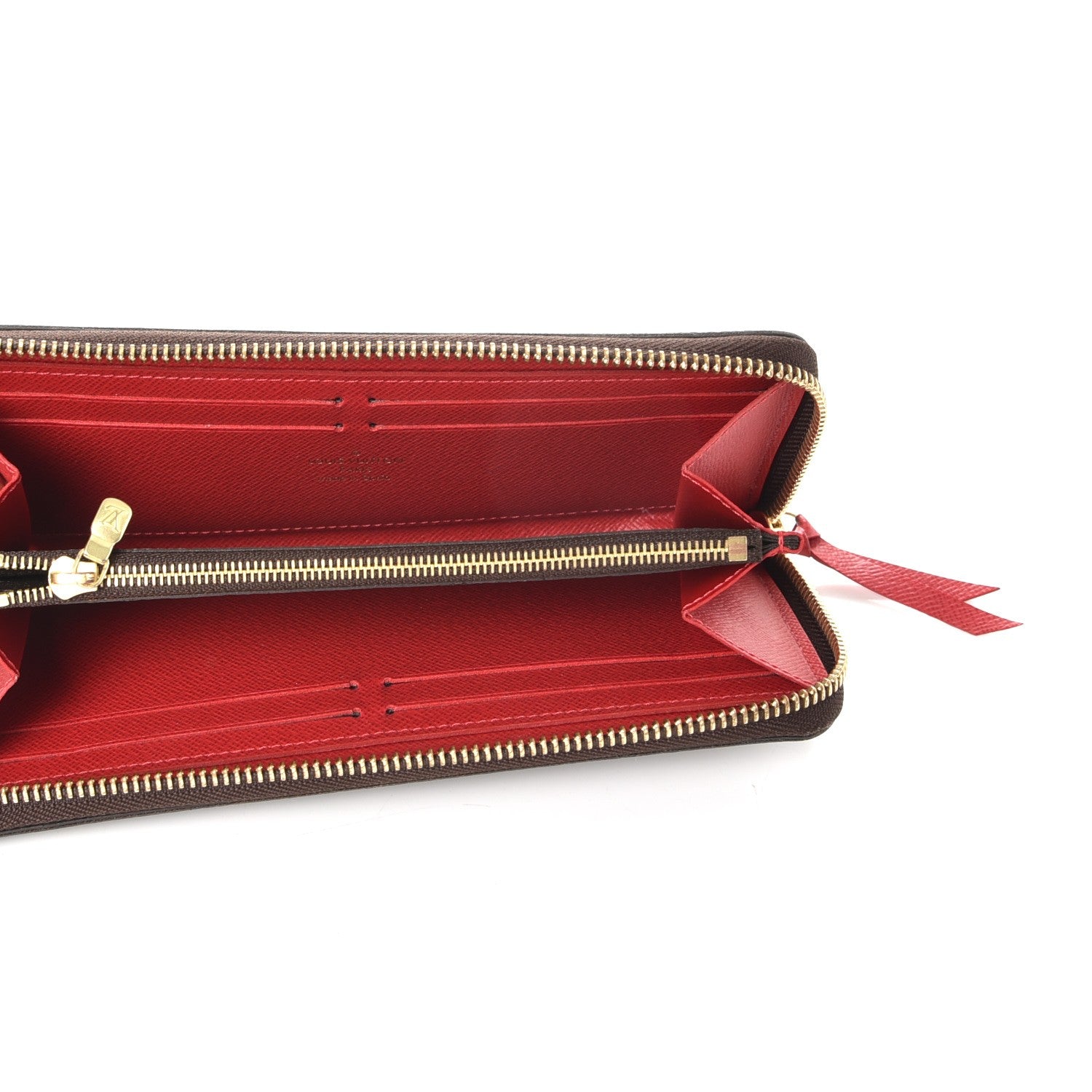 Louis Vuitton Damier Ebene Clemence Wallet Cherry 5 of 7