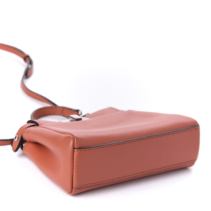 Fendi Shiny Nappa Micro Peekaboo Iconic Satchel Rosso Pimento 4 of 11