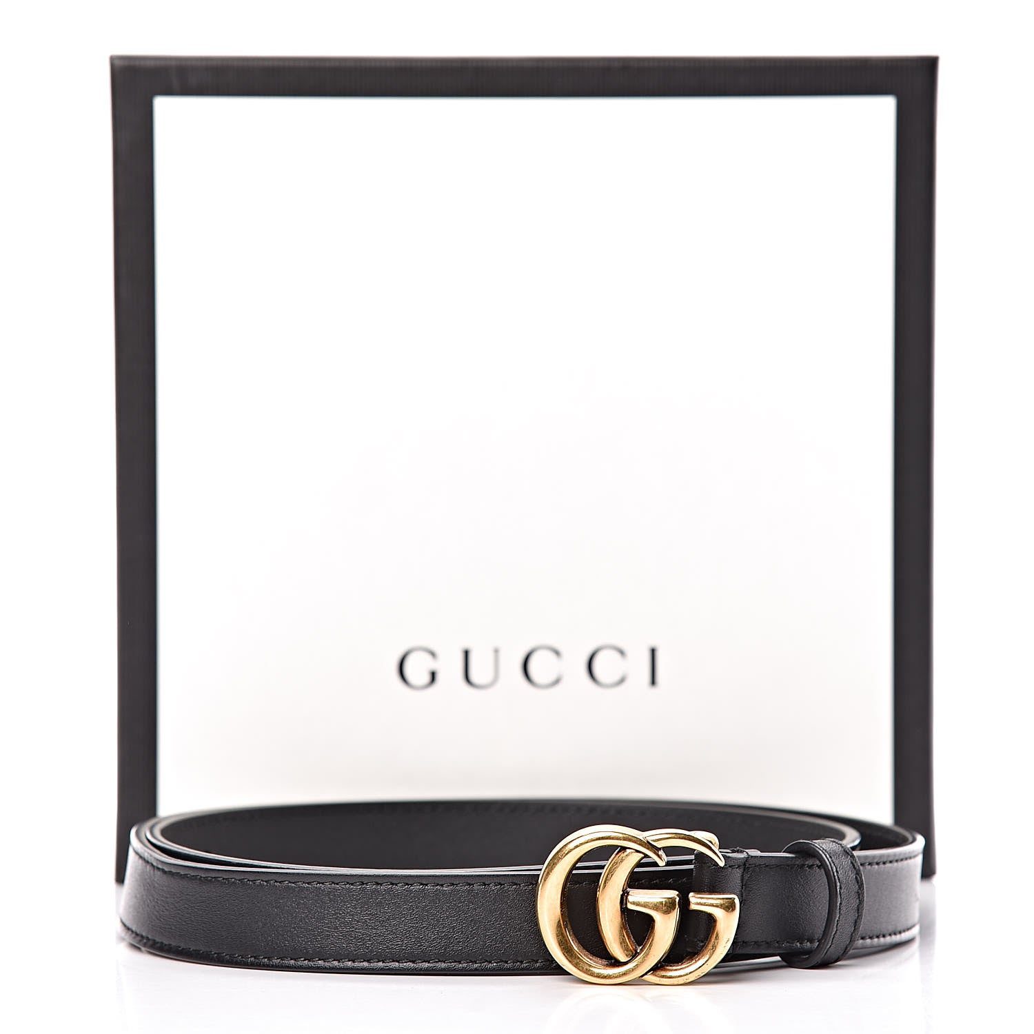 Gucci Calfskin Double G 20mm Belt 85 34 Black 7 of 7