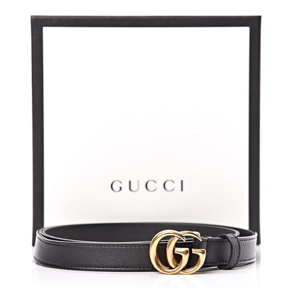 Gucci Calfskin Double G 20mm Belt 85 34 Black 7 of 7