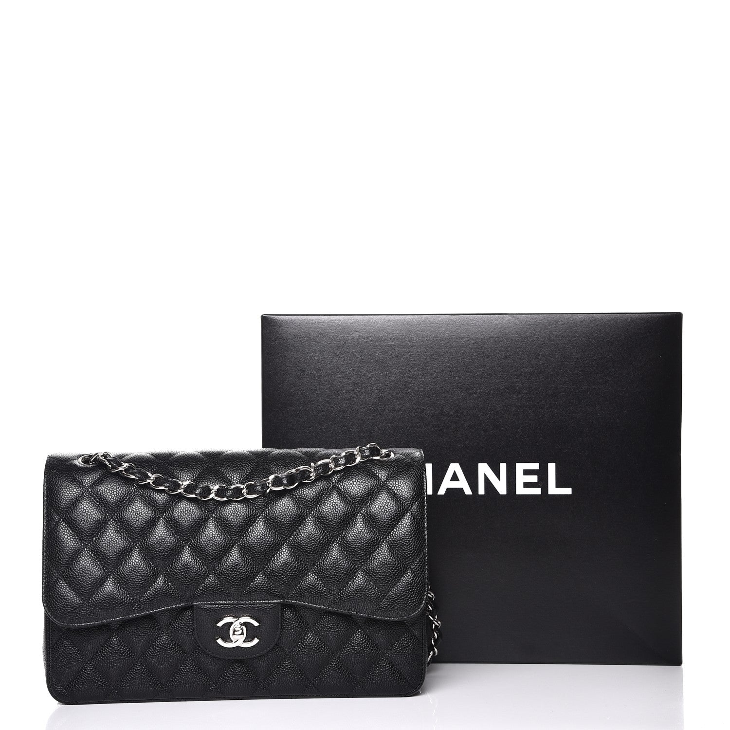 Chanel Caviar Quilted Jumbo Double Flap Black 9 of 9