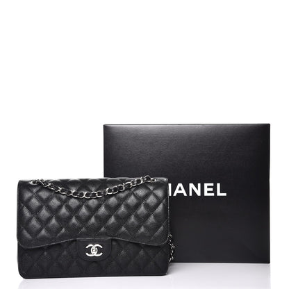 Chanel Caviar Quilted Jumbo Double Flap Black 9 of 9