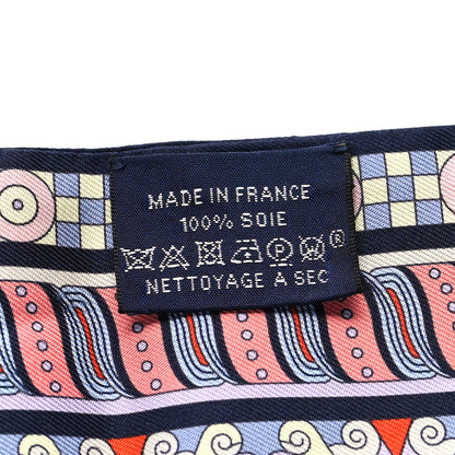 Hermes Silk Harnais En Rosace Twilly Marine Rose Jaune 3 of 4