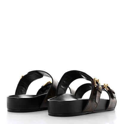Louis Vuitton Monogram Bom Dia Mule Sandals 38 Black 4 of 9