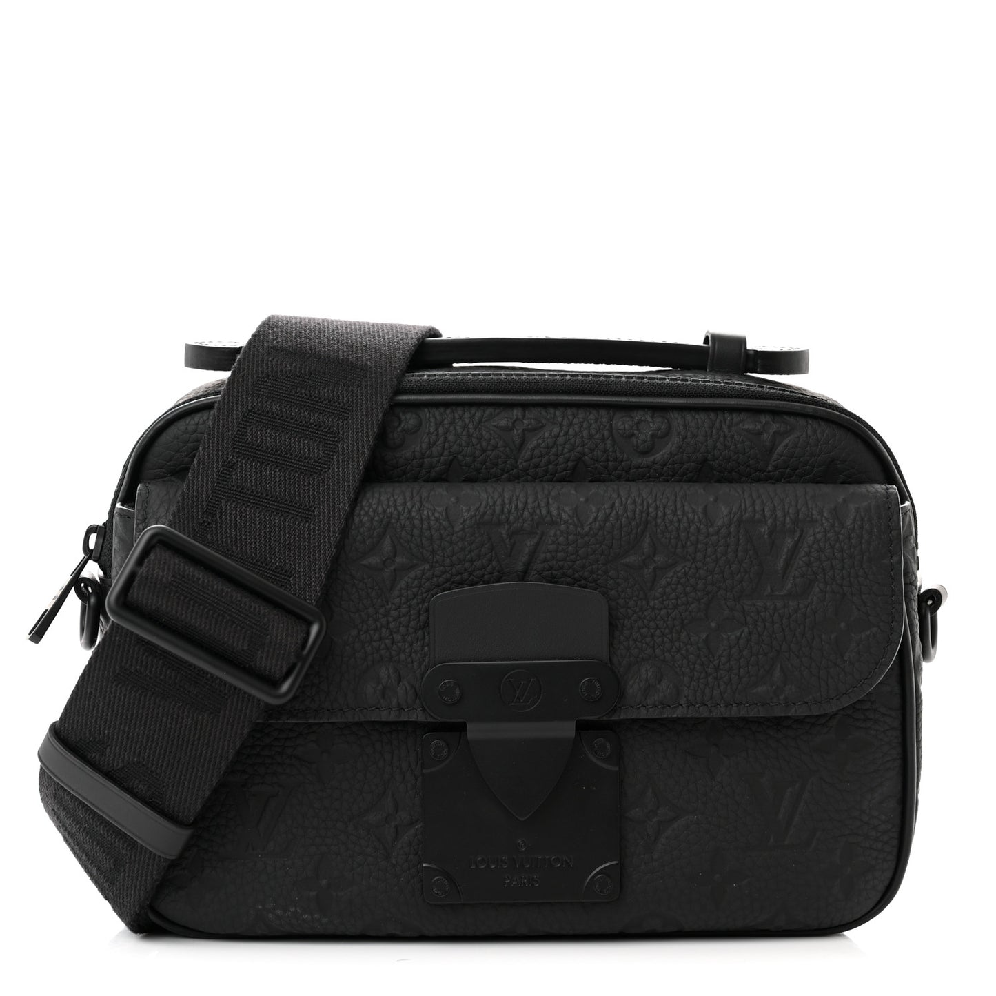 Taurillon Monogram S Lock Messenger Black