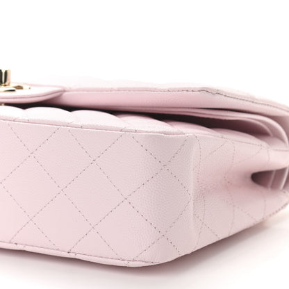 Chanel Caviar Quilted Medium Double Flap Light Pink 10 of 11
