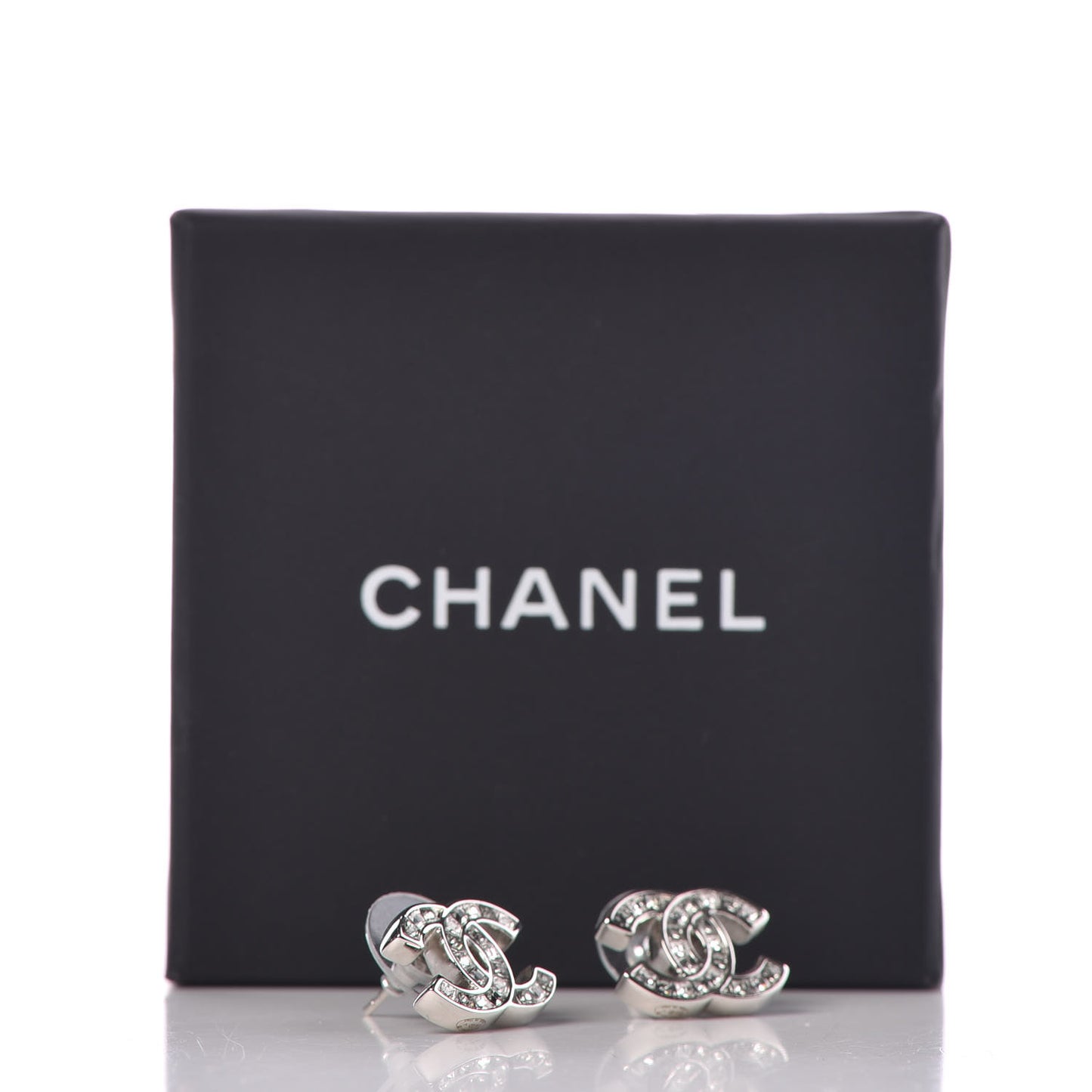 Crystal Timeless CC Earrings Silver
