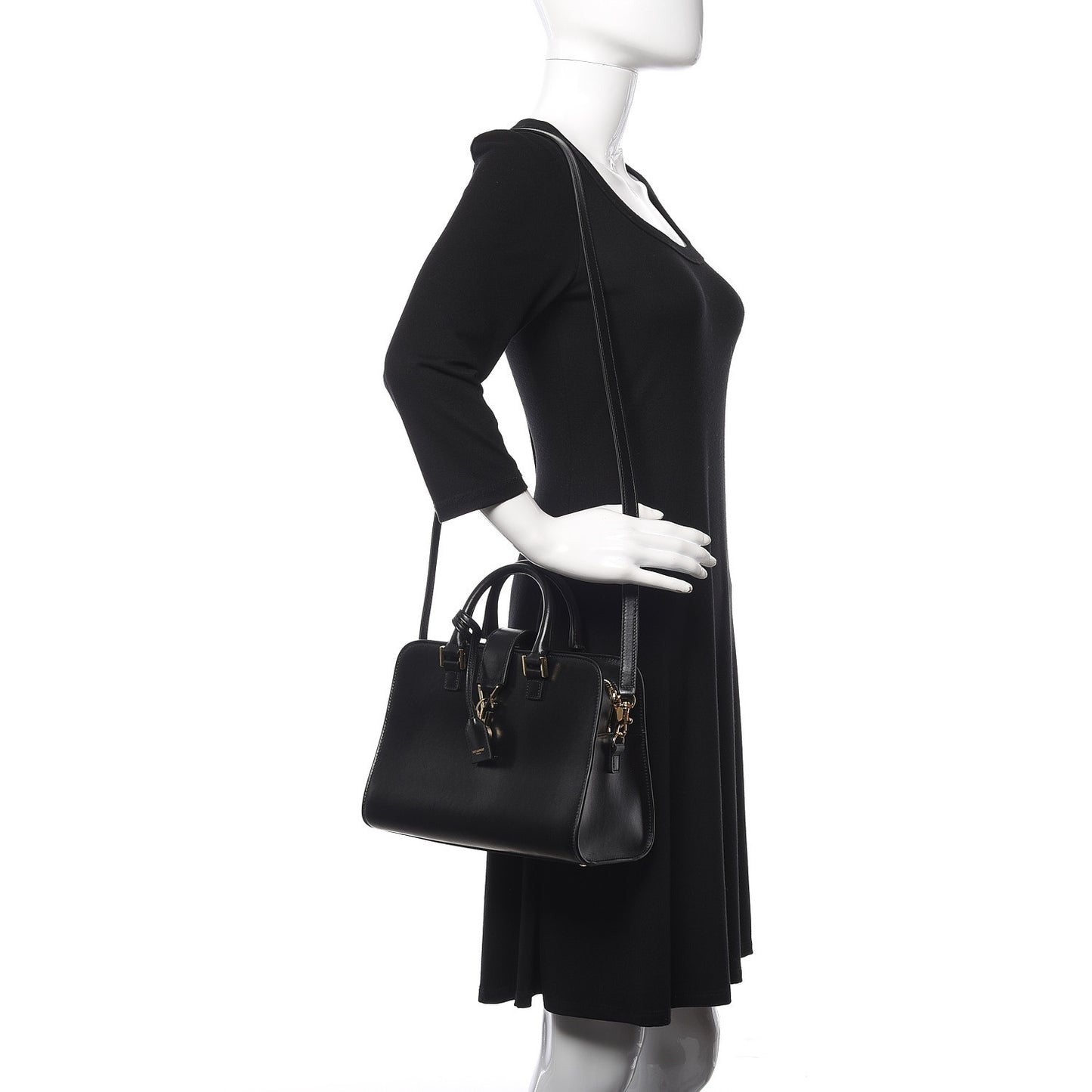 Calfskin Monogram Baby Cabas Black