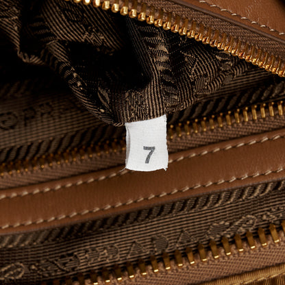Prada Re-Nylon Saffiano Medium Re-Edition 1978 Two Handle Bag Sughero 7 of 10