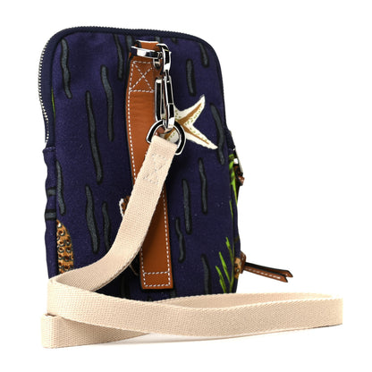 Loewe Canvas Mermaid Print Paulas Ibiza Crossbody Pouch Multicolor 2 of 5