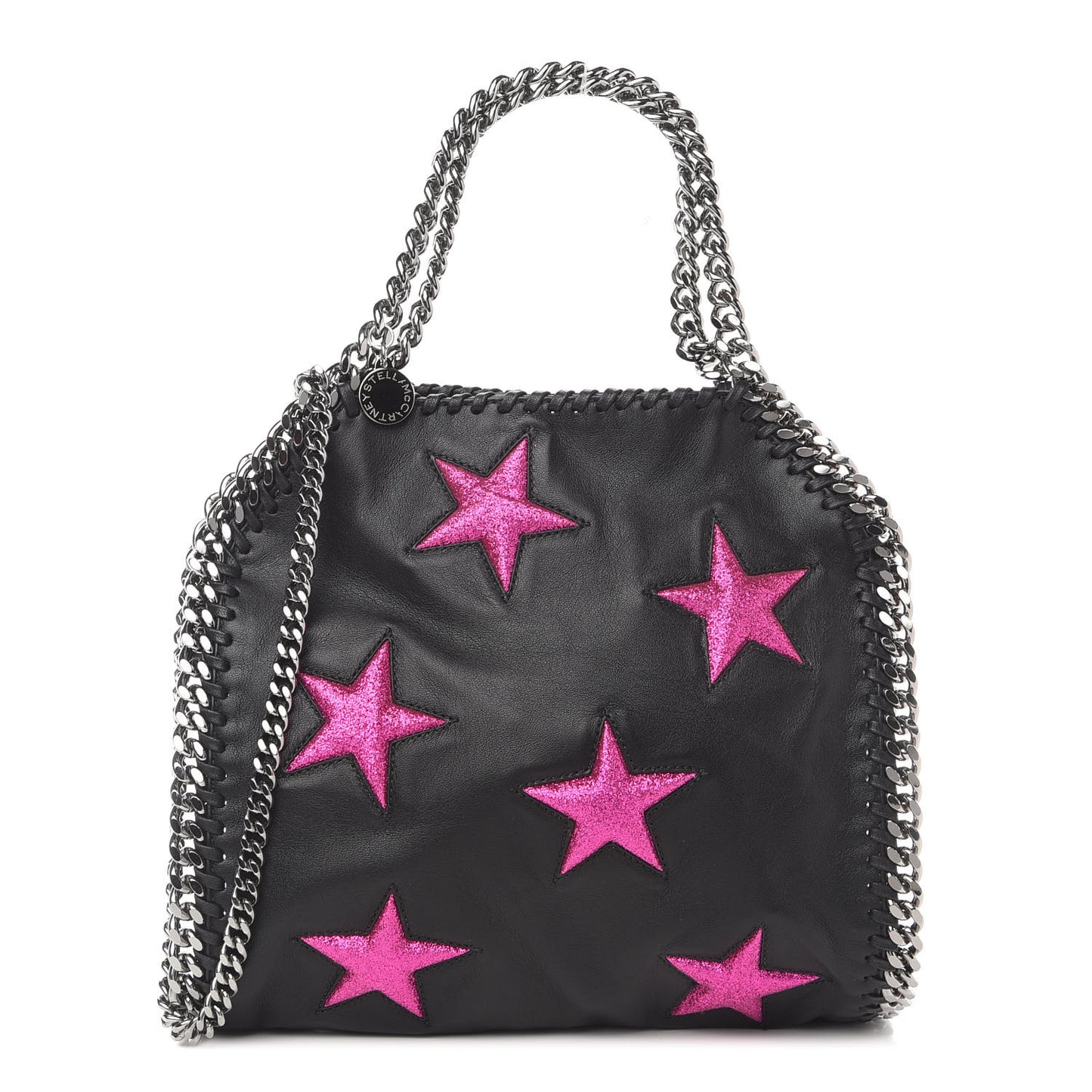 Eco Alter Nappa Embossed Mini Star Falabella Tote Black Pink