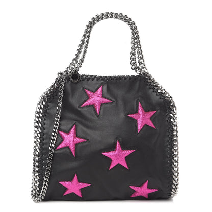 Stella McCartney Eco Alter Nappa Embossed Mini Star Falabella Tote Black Pink 1 of 9
