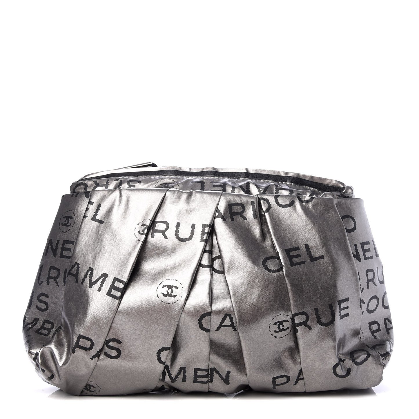 Coated Canvas Small Unlimited Clutch Dark Silver