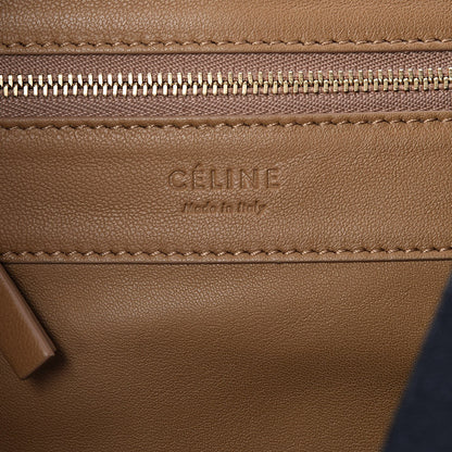 Celine Lambskin Horizontal Bi-Color Coeur Cabas Camel Black 6 of 6