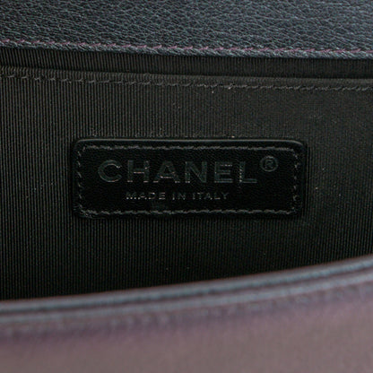 Chanel Iridescent Goatskin Quilted Small Boy Flap Purple 6 of 8