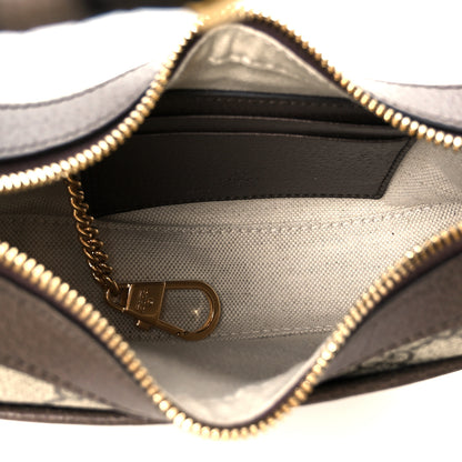 Gucci GG Supreme Monogram Textured Dollar Calfskin Small Ophidia Shoulder Bag Beige Ebony New Acero 5 of 11
