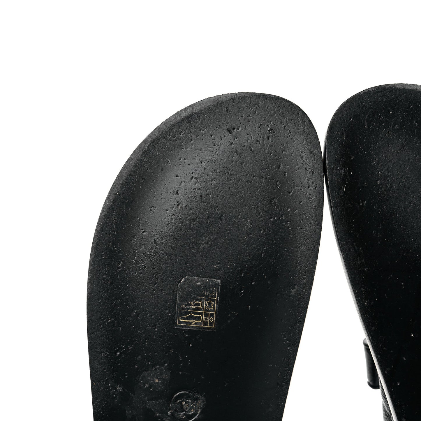 Grained Calfskin Velcro Dad Sandals 40 Black