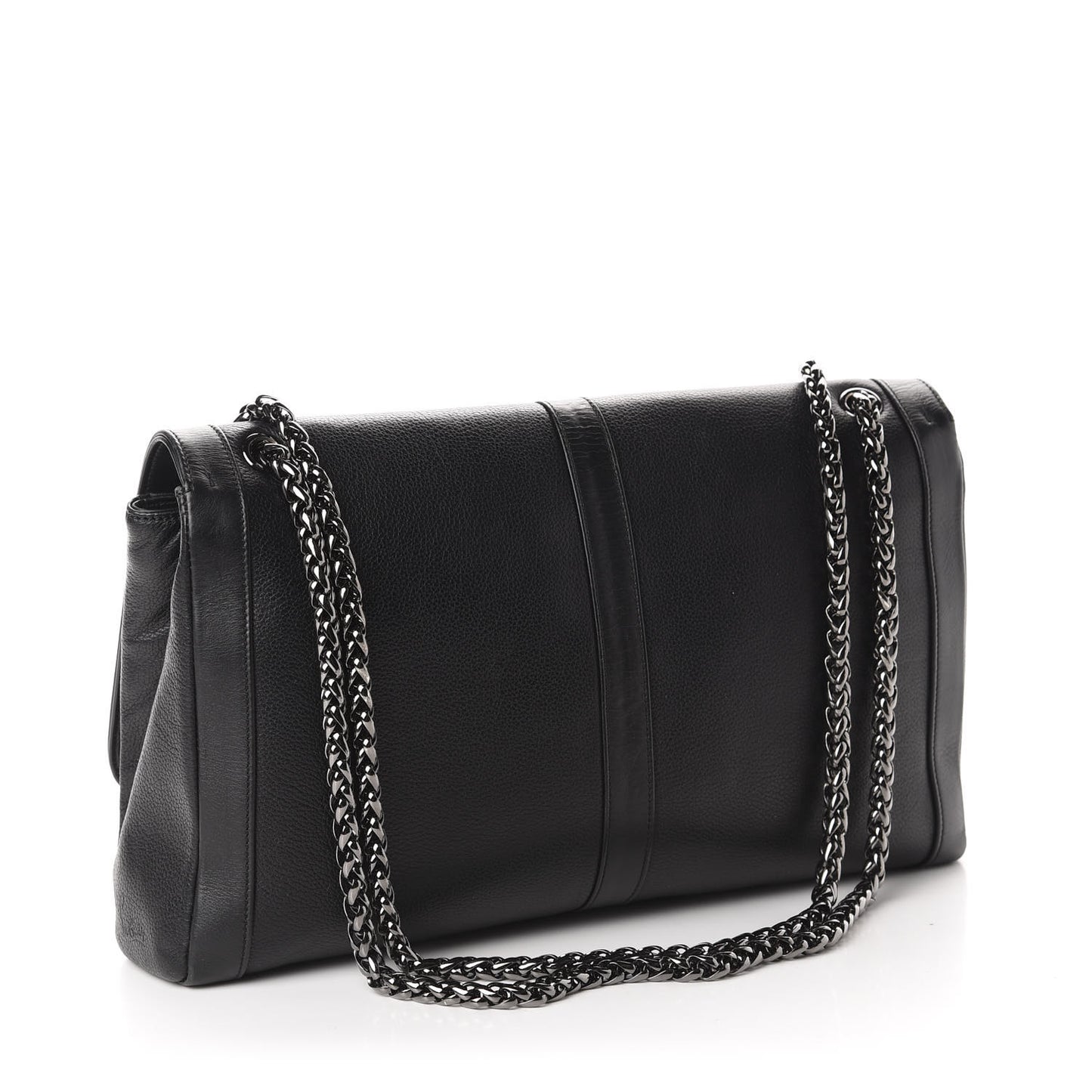 Calfskin Large Sweet Charity Shoulder Bag Black