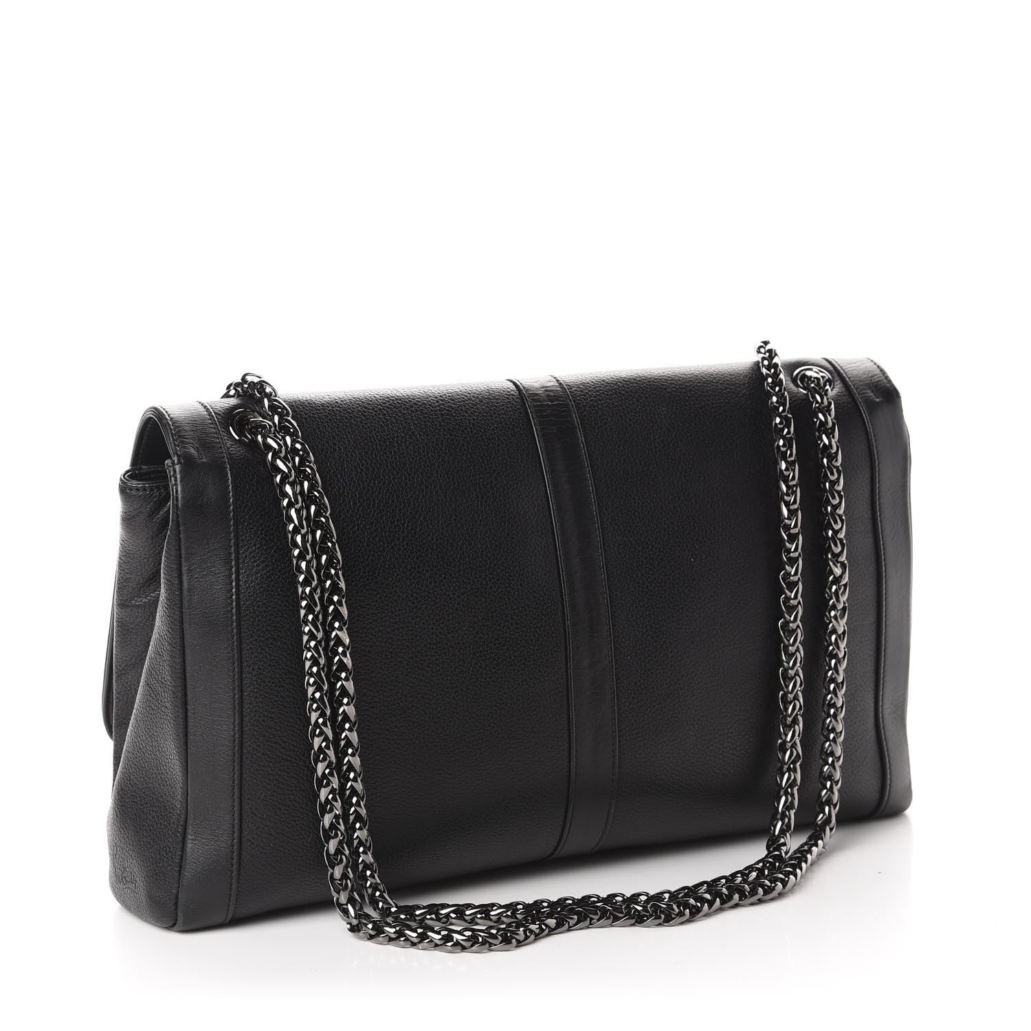 Christian Louboutin Calfskin Large Sweet Charity Shoulder Bag Black 2 of 8