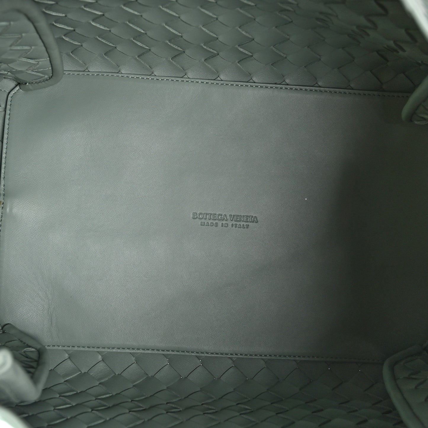 Nappa Intrecciato Large Andiamo Parachute Shoulder Bag New Sauge