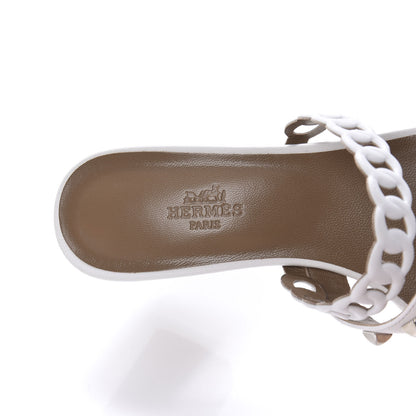 Hermes Nappa Studded Ajaccio Sandals 37 Blanc 7 of 9