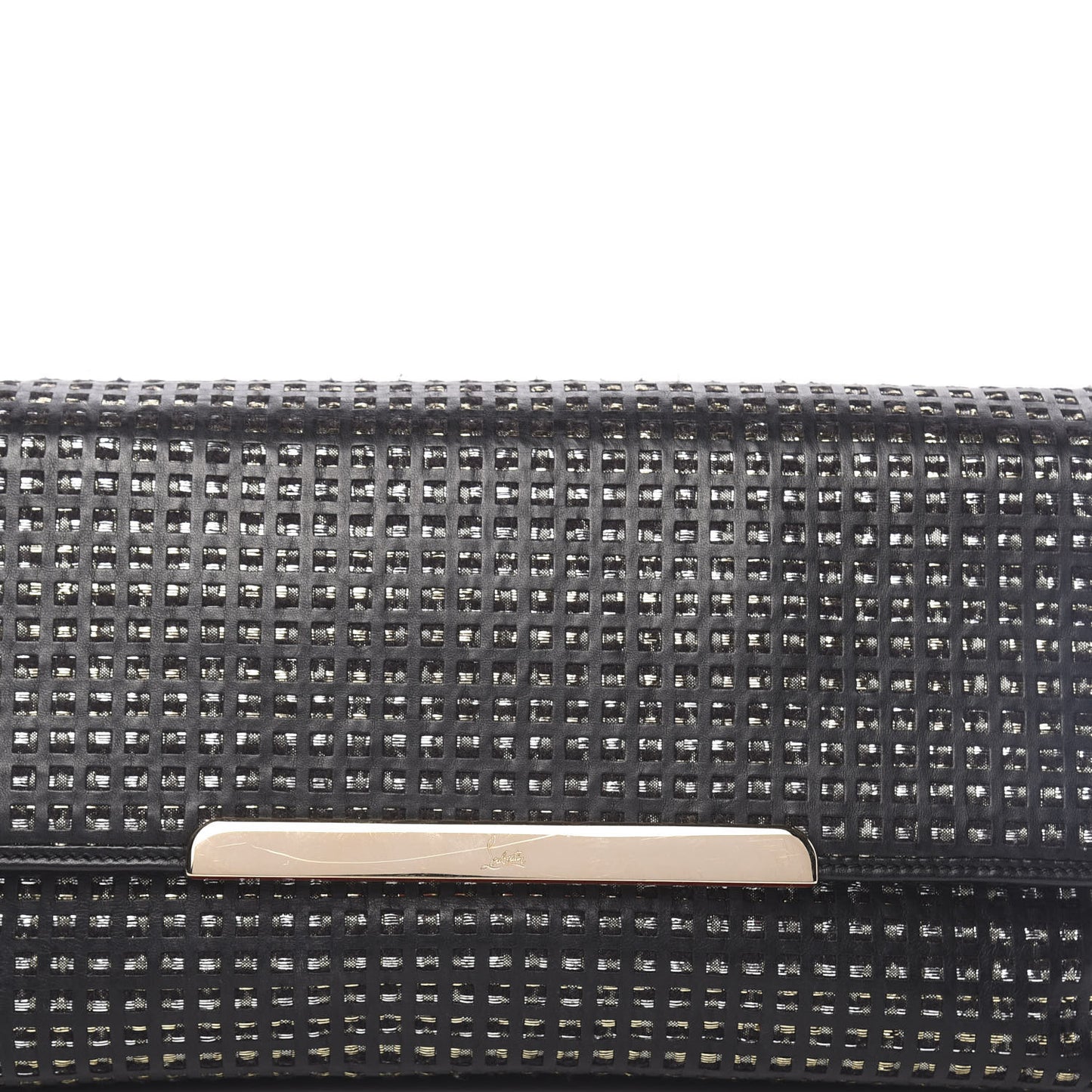 Optic Woven Calfskin Rougissime Clutch Black