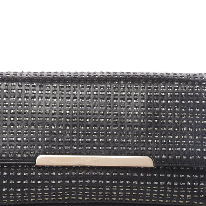 Christian Louboutin Optic Woven Calfskin Rougissime Clutch Black 10 of 10