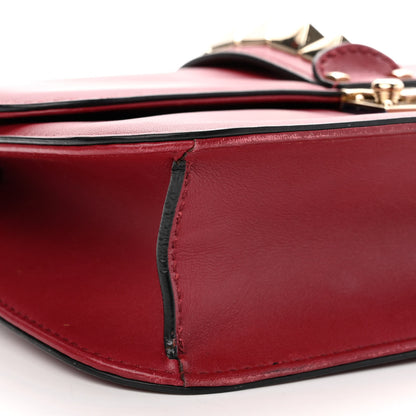 Valentino Garavani Vitello Medium Glam Lock Rockstud Flap Rubino 8 of 13