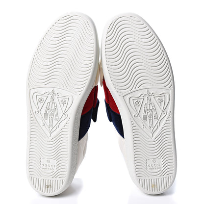 Gucci Calfskin Velvet Womens Bow Ace Sneakers 38.5 White 6 of 11