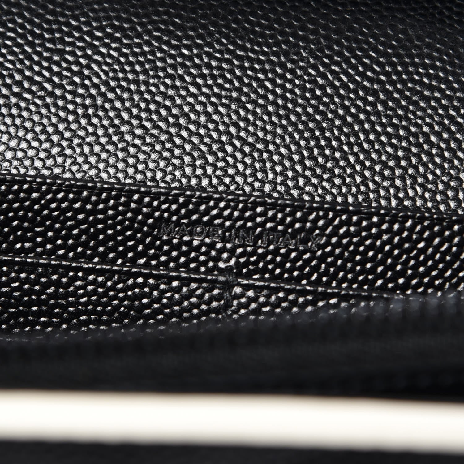 Saint Laurent Grain De Poudre Matelasse Chevron Monogram Chain Wallet Black White 6 of 8