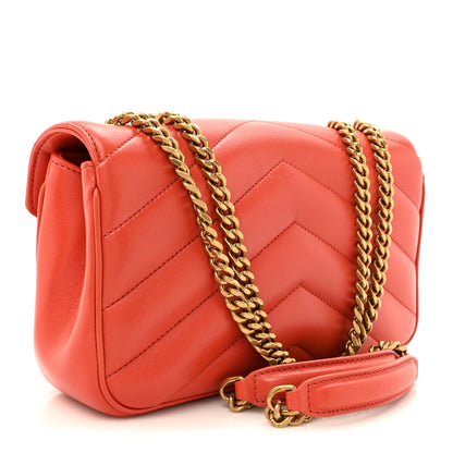 Saint Laurent Lambskin Chevron Quilted Small Loulou Celosia 4 of 12