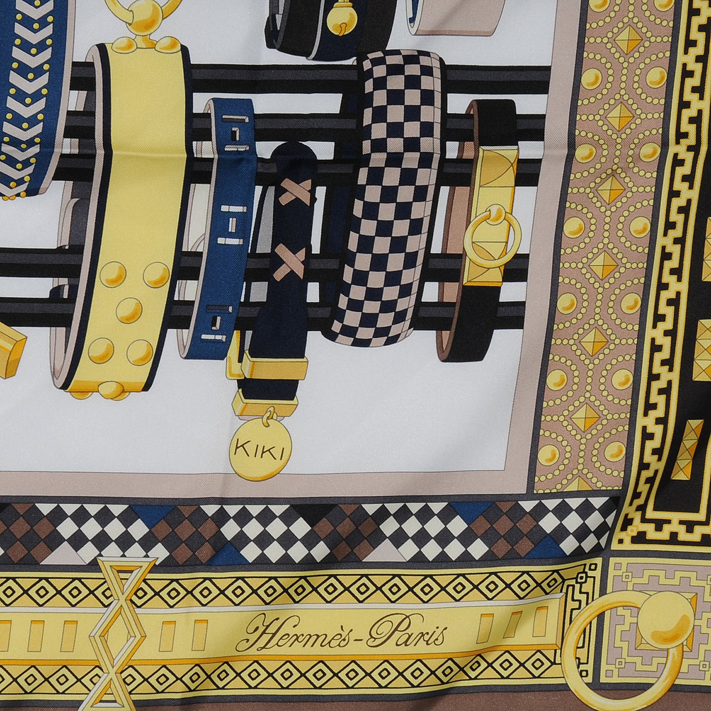 Silk Colliers de Chiens Scarf 90 Jaune