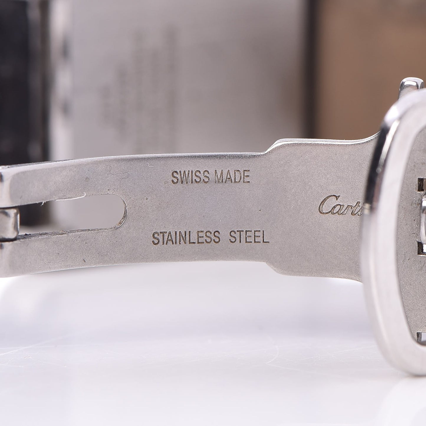 Stainless Steel Alligator 24mm Tank Solo Quartz Watch